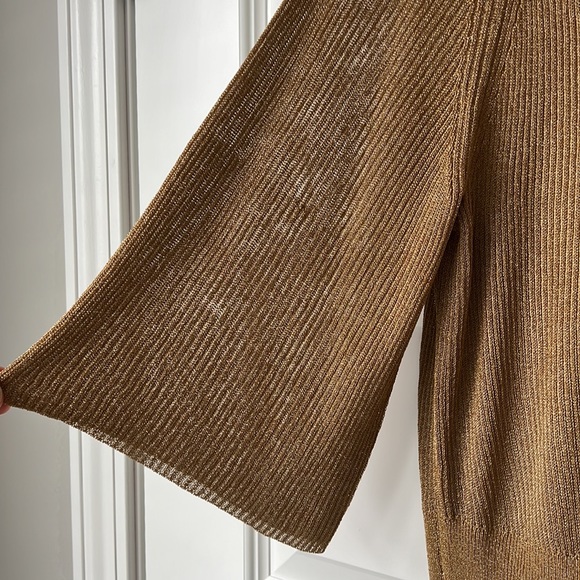 Alice and Olivia metallic gold top - Picture 3 of 4